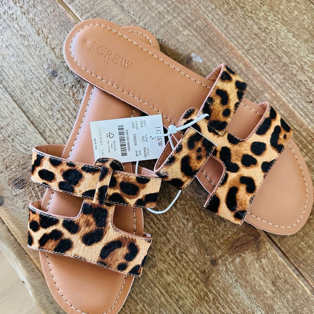 J.Crew Leopard Print Sandals